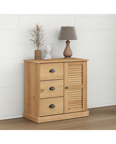 Buffet avec tiroirs VIGO 78x40x75 cm bois massif de pin | Mobilier & Déco