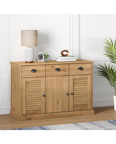 Buffet avec tiroirs VIGO 113x40x75 cm bois massif de pin | Mobilier & Déco