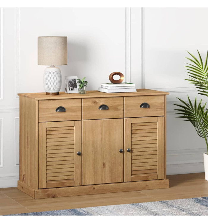 Buffet avec tiroirs VIGO 113x40x75 cm bois massif de pin | Mobilier & Déco