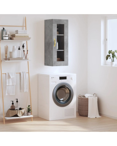 Armoire murale gris béton 34,5x34x90 cm | Mobilier & Déco
