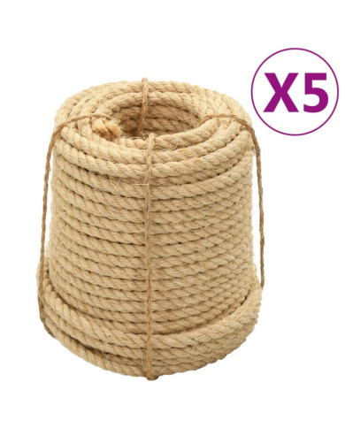 Cordes en sisal 5 pcs 14 mm 100 m | Mobilier & Déco