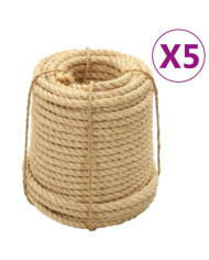 Cordes en sisal 5 pcs 14 mm 100 m | Mobilier & Déco