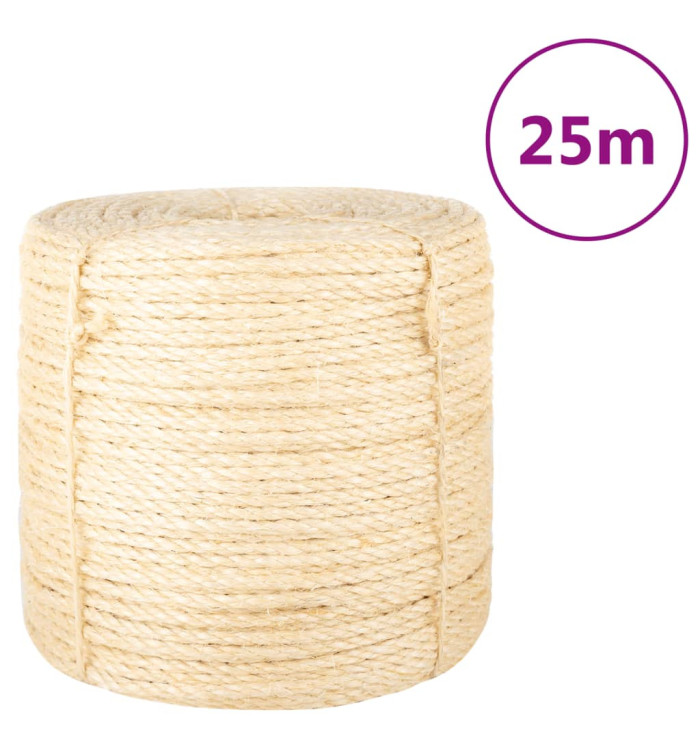 Corde 100 % sisal 6 mm 25 m | Mobilier & Déco