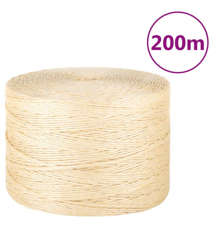 Corde 100 % sisal 3 mm 200 m | Mobilier & Déco