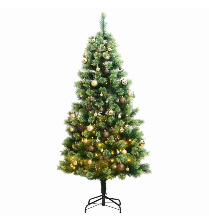 Sapin de Noël artificiel articulé 300 LED et boules 240 cm | Mobilier & Déco