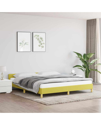 Cadre de lit sans matelas vert 180x200 cm tissu | Mobilier & Déco