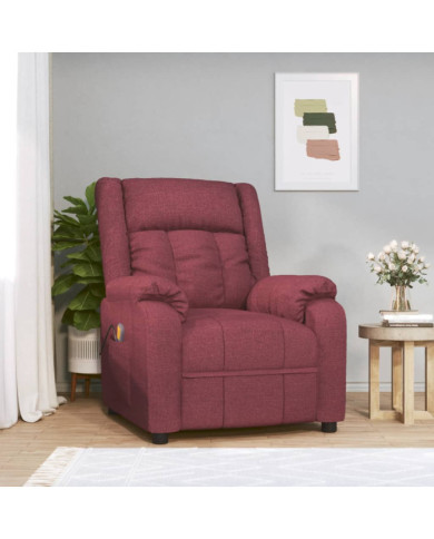 Fauteuil de massage Rouge bordeaux Tissu | Mobilier & Déco