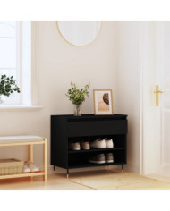 Armoire à chaussures Noir 70x36x60 cm Bois d'ingénierie | Mobilier & Déco