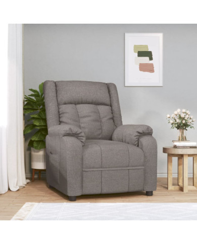 Fauteuil inclinable Taupe Tissu | Mobilier & Déco