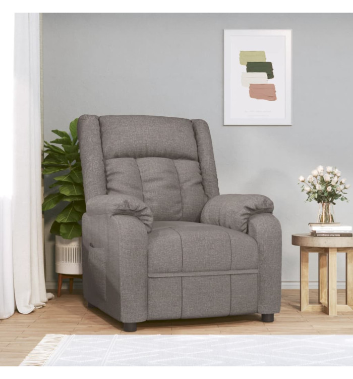 Fauteuil inclinable Taupe Tissu | Mobilier & Déco