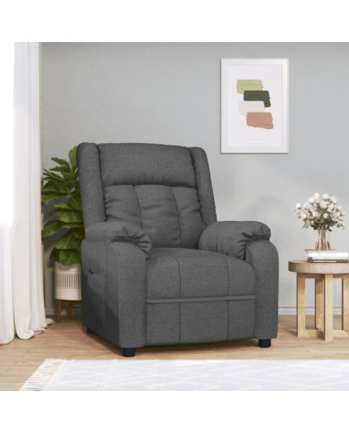 Fauteuil inclinable Gris foncé Tissu | Mobilier & Déco