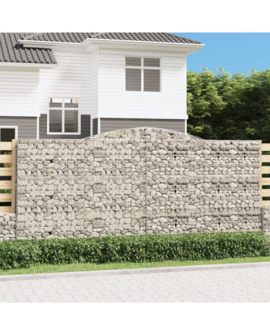 Paniers à gabions arqués 25 pcs 400x30x180/200 cm Fer galvanisé | Mobilier & Déco