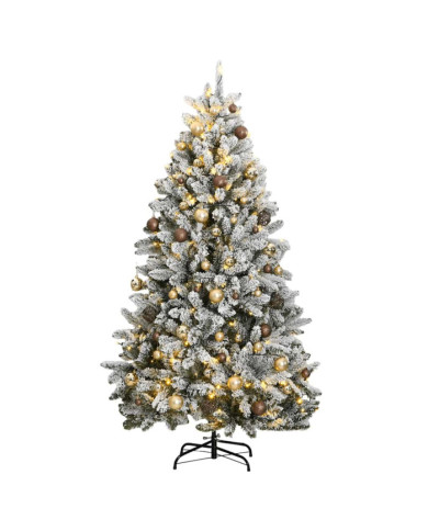Sapin de Noël artificiel articulé 300 LED et boules 300 cm | Mobilier & Déco