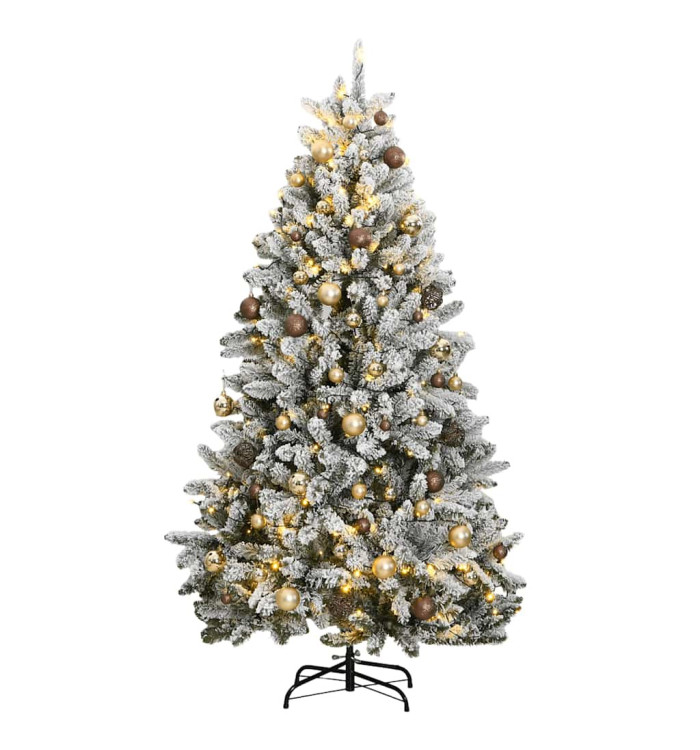 Sapin de Noël artificiel articulé 300 LED et boules 300 cm | Mobilier & Déco