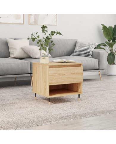 Table basse chêne sonoma 50x46x50 cm bois d'ingénierie | Mobilier & Déco
