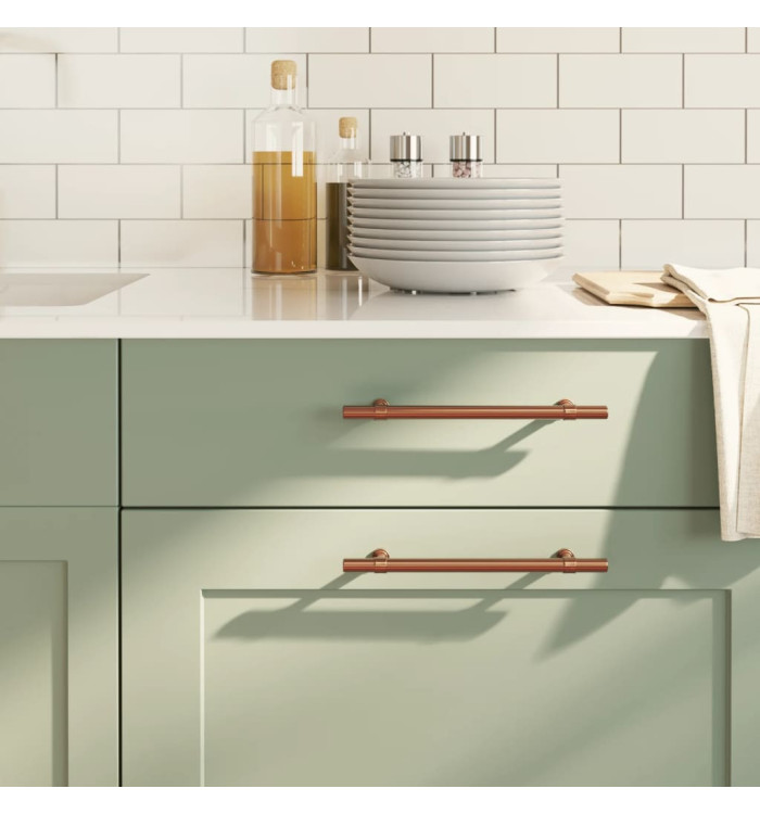 Poignées d'armoire 10 pcs bronze 160 mm acier inoxydable | Mobilier & Déco