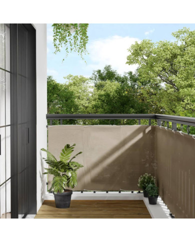 Écran de balcon taupe 90x700 cm 100% polyester oxford | Mobilier & Déco