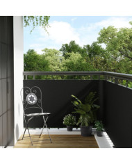 Paravent de balcon noir 1000x90 cm résine tressée | Mobilier & Déco