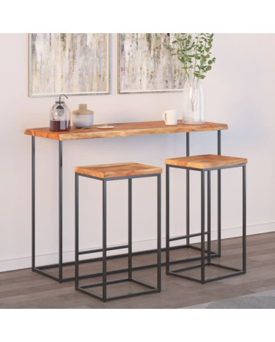 Dessus de table 140x40x2,5 cm rectangulaire bois massif acacia | Mobilier & Déco
