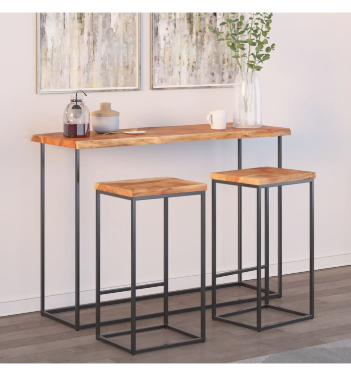 Dessus de table 140x40x2,5 cm rectangulaire bois massif acacia | Mobilier & Déco