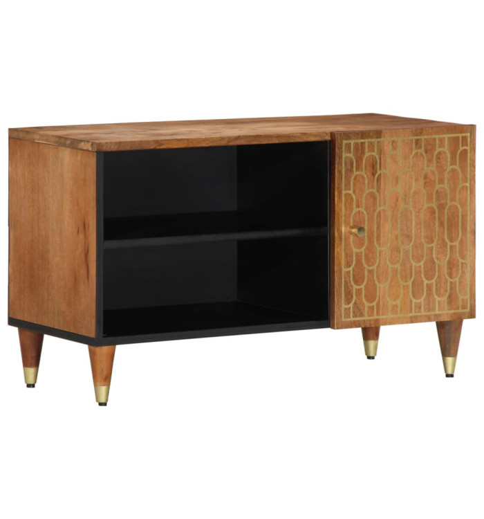 Meuble TV 80x33x46 cm bois massif de manguier | Mobilier & Déco