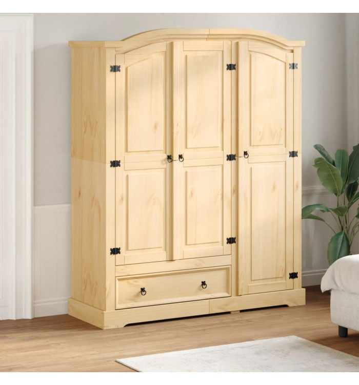 Garde-robe Corona 151,5x52x186 cm bois de pin massif | Mobilier & Déco