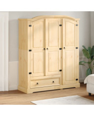 Garde-robe Corona 151,5x52x186 cm bois de pin massif | Mobilier & Déco