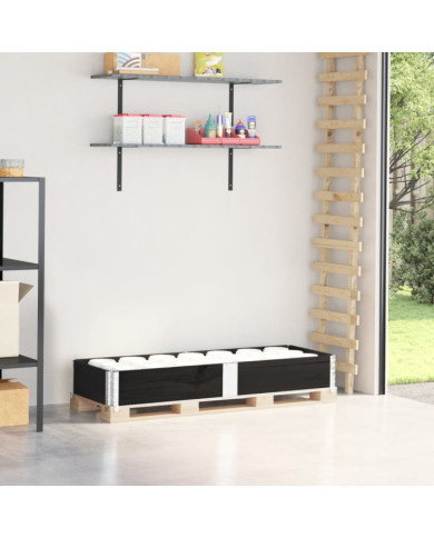 Collier de palette noir 150x50 cm bois de pin solide | Mobilier & Déco