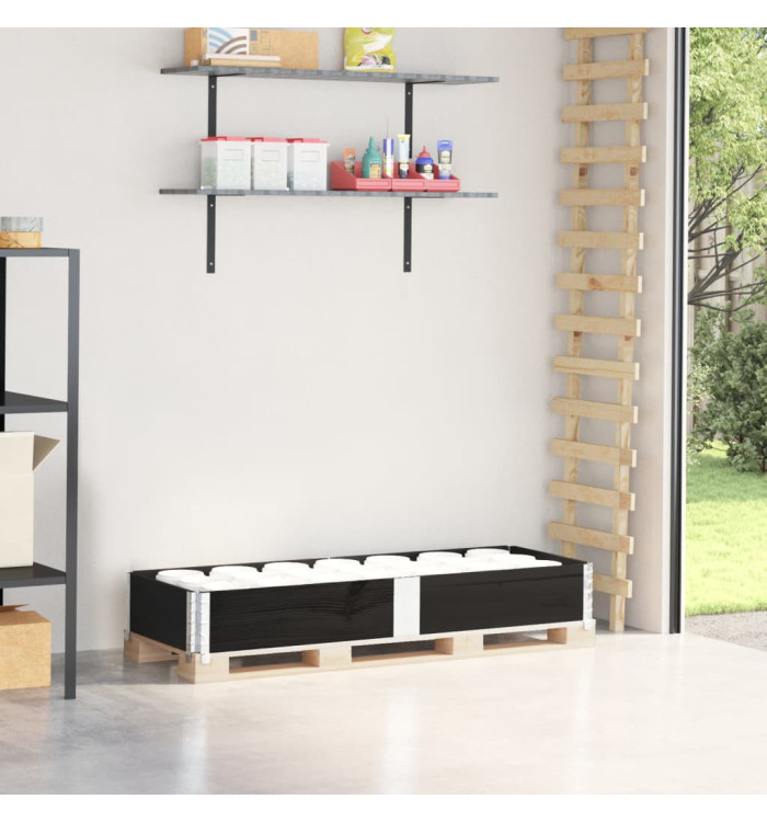 Collier de palette noir 150x50 cm bois de pin solide | Mobilier & Déco