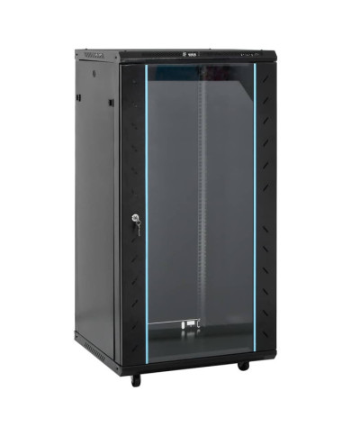 Coffret de réseau 22U 19" IP20 noir 60x60x120 cm | Mobilier & Déco