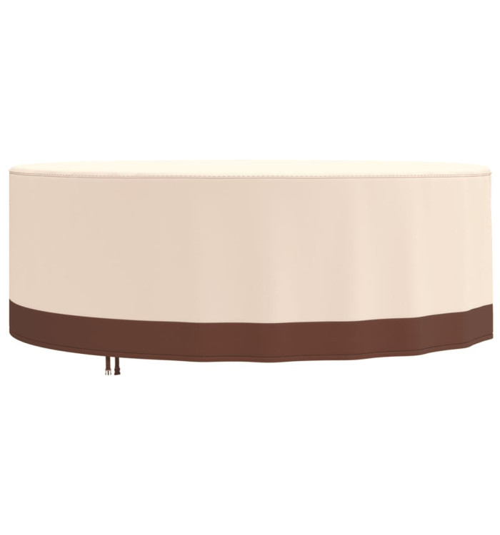 Housse de salon de jardin rond beige Ø 244x71 cm oxford 600D | Mobilier & Déco