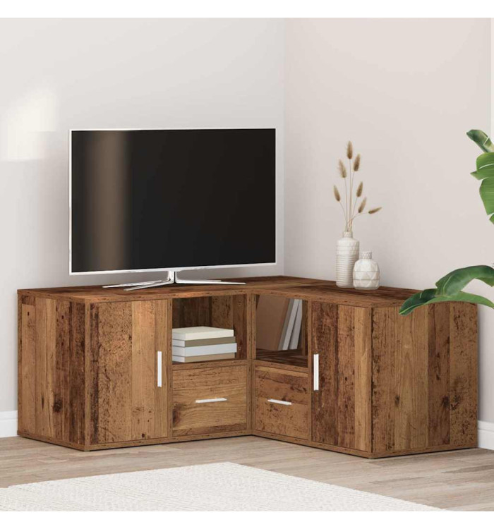 Armoire d'angle vieux bois 160x40x45 cm bois d'ingénierie | Mobilier & Déco