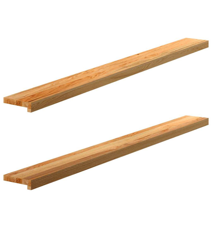 Appuis de fenêtre 2 pcs marron clair bois de chêne massif | Mobilier & Déco