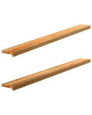 Appuis de fenêtre 2 pcs marron clair bois de chêne massif | Mobilier & Déco
