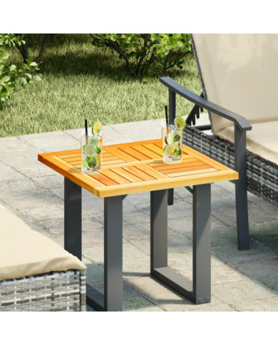 Dessus de table 50x50x2 cm carré bois massif d'acacia | Mobilier & Déco