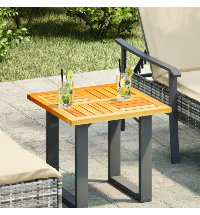 Dessus de table 50x50x2 cm carré bois massif d'acacia | Mobilier & Déco