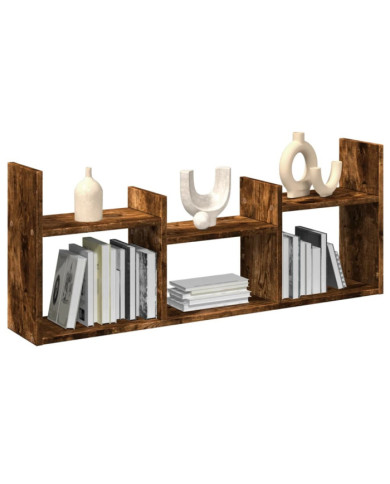 Armoire murale 100x18x40 cm chêne fumé bois d'ingénierie | Mobilier & Déco