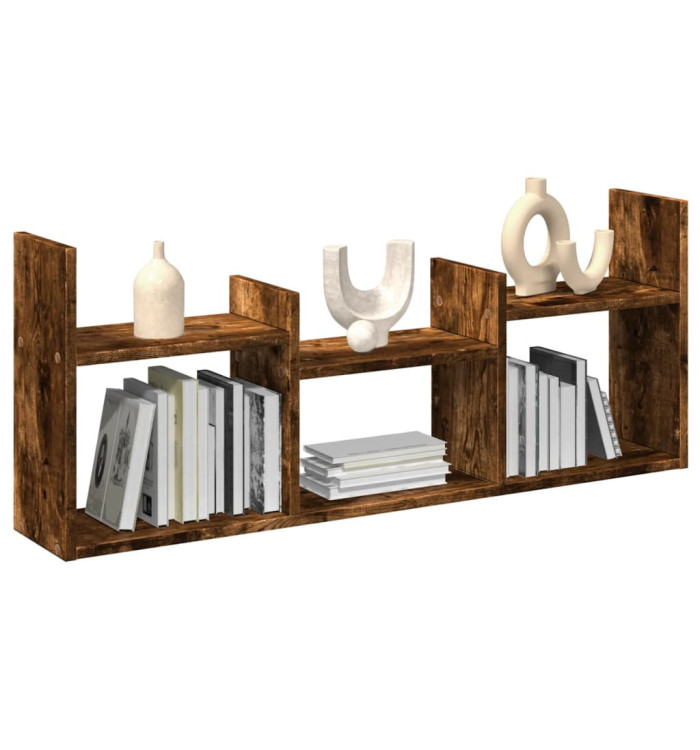 Armoire murale 100x18x40 cm chêne fumé bois d'ingénierie | Mobilier & Déco