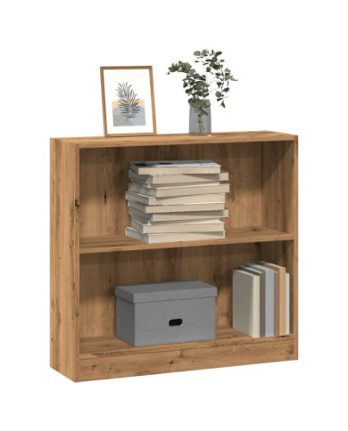 Bibliothèque chêne artisanal 80x24x76 cm bois d'ingénierie | Mobilier & Déco