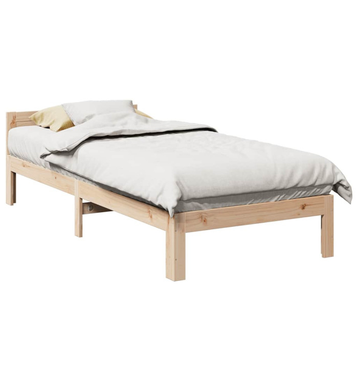 Cadre de lit sans matelas 80x200 cm bois massif de pin | Mobilier & Déco