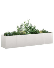 Jardinière 200x40x40 cm acier inoxydable | Mobilier & Déco
