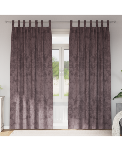 Rideaux en velours 2 pcs avec œillets Marron 260x140 cm | Mobilier & Déco
