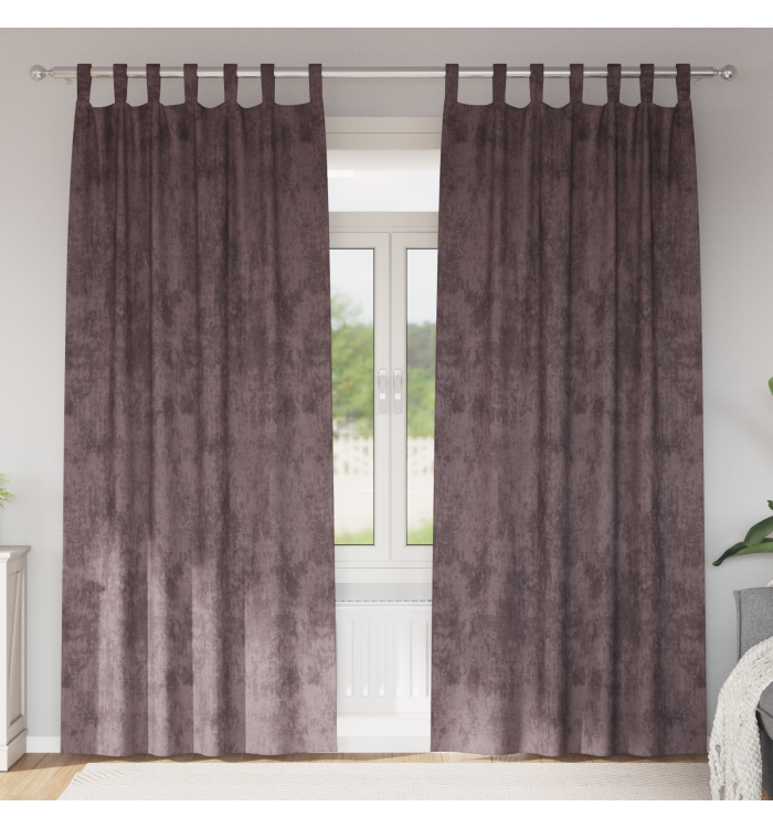 Rideaux en velours 2 pcs avec œillets Marron 260x140 cm | Mobilier & Déco