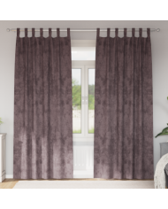 Rideaux en velours 2 pcs avec œillets Marron 260x140 cm | Mobilier & Déco