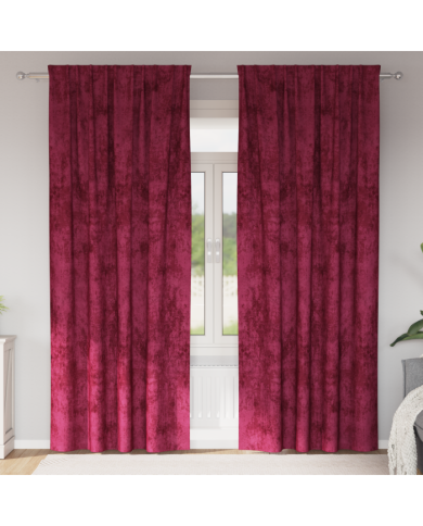 Rideaux en velours 2 pcs avec œillets Bordeaux 225x140 cm | Mobilier & Déco