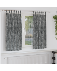 Rideaux en velours 2 pcs avec œillets gris 175x140 cm | Mobilier & Déco