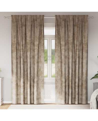 Rideaux en velours 2 pcs avec œillets Champagne 245x140 cm | Mobilier & Déco