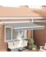 Cadre d'Auvent Semi-Cassette Rétractable Manuellement Opéré en Métal | Mobilier & Déco