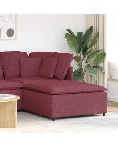 Module de repose-pieds pour canapé modulaire Rouge vin 100 x 100 x 48 cm | Mobilier & Déco