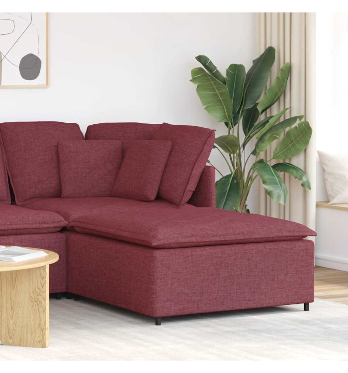 Module de repose-pieds pour canapé modulaire Rouge vin 100 x 100 x 48 cm | Mobilier & Déco